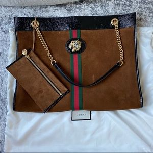 Gucci Rajah Suede Tote
